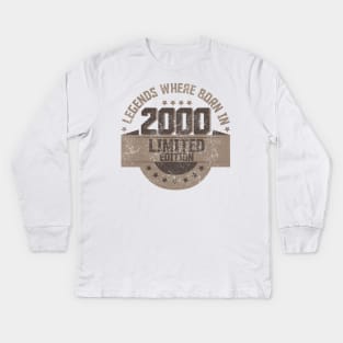 Legends where Born in 2000 Kids Long Sleeve T-Shirt